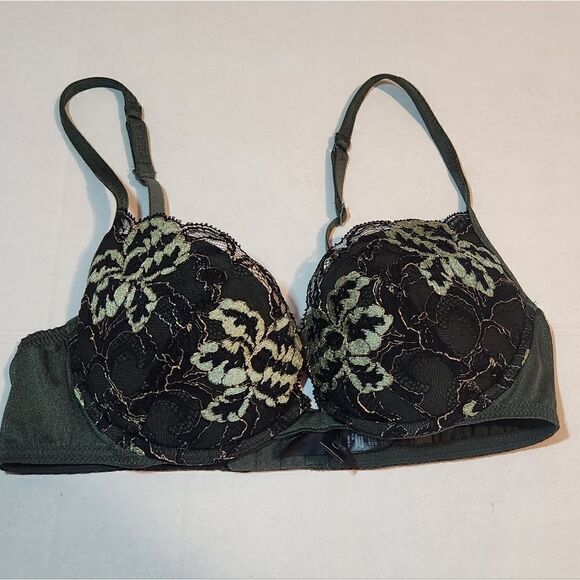 La Perla Green Lace Push Up Bra Size 34C - Picture 2 of 13